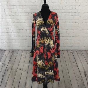 CAbi Longsleeve Dress SZ Small Butterflies